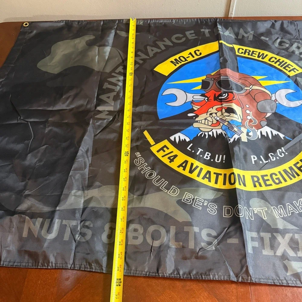 F/4 Aviation Regiment MQ-1C Gray Eagle Maintenance Team Camo Flag Banner